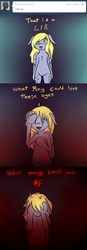 Size: 553x1587 | Tagged: safe, artist:ferrettea, derpy hooves, pony, g4, ask, comic, female, floppy ears, lonely, sad, solo, tumblr, unloved