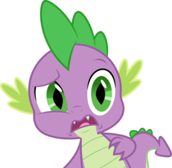 Size: 5000x4876 | Tagged: safe, artist:dashiesparkle, spike, dragon, g4, school daze, .svg available, absurd resolution, disgusted, male, reaction image, simple background, solo, transparent background, vector