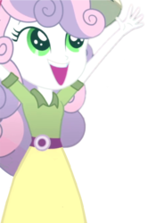 Size: 437x662 | Tagged: safe, artist:csureshx2004, edit, sweetie belle, equestria girls, g4, my little pony equestria girls: summertime shorts, the canterlot movie club, arms in the air, bad edit, cute, diasweetes, female, solo
