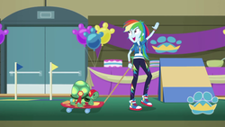 Size: 1920x1080 | Tagged: safe, screencap, rainbow dash, tank, best in show: the victory lap, equestria girls, g4, my little pony equestria girls: better together, converse, shoes, skateboard