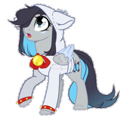 Size: 1920x1805 | Tagged: safe, artist:cloud-fly, artist:dianamur, oc, oc only, pegasus, pony, cat hoodie, deviantart watermark, female, mare, obtrusive watermark, simple background, solo, transparent background, watermark