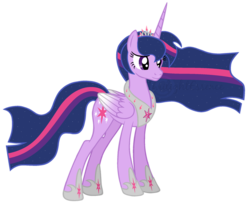 Size: 800x651 | Tagged: safe, artist:traveleraoi, twilight sparkle, alicorn, pony, g4, crown, ethereal mane, female, hilarious in hindsight, jewelry, regalia, simple background, solo, transparent background, twilight sparkle (alicorn), ultimate twilight