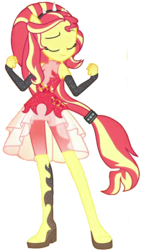 Size: 1162x2048 | Tagged: safe, edit, edited screencap, editor:php77, screencap, sunset shimmer, equestria girls, equestria girls specials, g4, my little pony equestria girls: better together, my little pony equestria girls: forgotten friendship, background removed, female, simple background, sleeveless, solo, transparent background