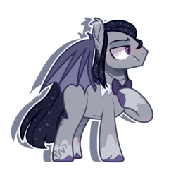 Size: 1320x1311 | Tagged: safe, artist:jxst-alexa, oc, oc only, bat pony, pony, bowtie, male, simple background, solo, stallion, transparent background