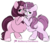 Size: 2122x1845 | Tagged: safe, artist:mulberrytarthorse, oc, oc:mulberry tart, oc:southern smorgasbord, pony, unicorn, belly, belly button, big belly, chubby, daughter, duo, fat, female, looking at you, mother, mother and daughter, patreon, patreon logo, simple background, smiling, transparent background
