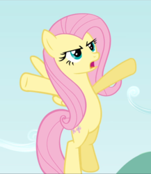 Size: 816x939 | Tagged: safe, screencap, fluttershy, pegasus, pony, g4, putting your hoof down, cropped, female, flying, hooves in air, mare, open mouth, solo, spread wings, wings
