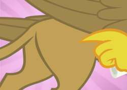 Size: 1441x1023 | Tagged: safe, edit, edited edit, edited screencap, editor:anonymous, screencap, gilda, griffon, g4, the fault in our cutie marks, butt, gildonk, plot, pointing, recolor