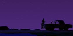 Size: 3000x1500 | Tagged: safe, artist:argos90, spike, g4, 3d, car, looking up, male, night, reference, solo, stars, the simpsons