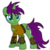 Size: 1800x1800 | Tagged: safe, artist:ponkus, oc, oc only, oc:six-shooter, pony, unicorn, fallout equestria, angry, base used, clothing damage, female, knee pads, mare, outfit, simple background, solo, transparent background