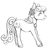 Size: 1200x1200 | Tagged: safe, artist:amphoera, oc, oc only, oc:yellowstar, earth pony, pony, black and white, flower, flower in hair, grayscale, monochrome, open mouth, simple background, solo, unshorn fetlocks, white background