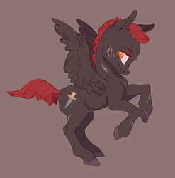 Size: 1226x1241 | Tagged: safe, artist:amphoera, oc, oc only, oc:captain oak, pegasus, pony, scar, solo