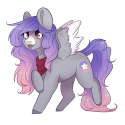 Size: 1000x1000 | Tagged: safe, artist:bluefor3v3r, oc, oc only, pegasus, pony, chibi, female, mare, simple background, solo, transparent background, two toned wings