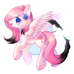 Size: 2000x2000 | Tagged: safe, artist:leafywind, oc, oc only, pony, flower, high res, solo, starry eyes, wingding eyes