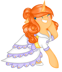 Size: 588x680 | Tagged: safe, artist:angelamusic13, oc, oc only, pony, unicorn, clothes, dress, female, mare, simple background, solo, transparent background