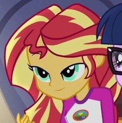 Size: 398x401 | Tagged: safe, screencap, sci-twi, sunset shimmer, twilight sparkle, equestria girls, g4, my little pony equestria girls: legend of everfree, cropped, solo focus