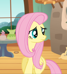 Size: 848x938 | Tagged: safe, screencap, fluttershy, pegasus, pony, g4, hurricane fluttershy, bipedal, cropped, female, looking back, mare, solo