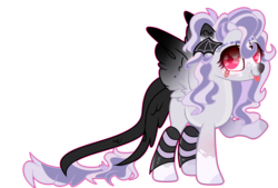 Size: 4000x2700 | Tagged: safe, artist:xxcutecookieswirlsxx, oc, oc only, pegasus, pony, fangs, female, mare, simple background, solo, tongue out, transparent background