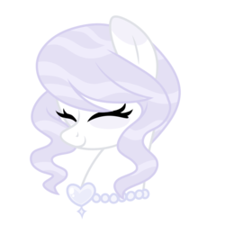Size: 900x900 | Tagged: safe, artist:crystal-tranquility, oc, oc only, oc:prisma rose, pony, bust, eyes closed, female, mare, portrait, simple background, smiling, solo, transparent background