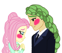 Size: 884x756 | Tagged: safe, artist:ktd1993, fluttershy, sandalwood, equestria girls, g4, my little pony equestria girls: better together, so much more to me, female, male, sandalshy, shipping, straight