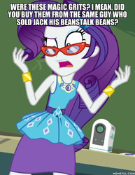Size: 600x776 | Tagged: safe, edit, edited screencap, screencap, rarity, equestria girls, equestria girls series, g4, happily ever after party, cyoa, geode of shielding, happily ever after party: rarity, impact font, magical geodes, memeful.com, my cousin vinny