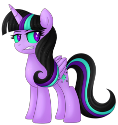 Size: 1107x1168 | Tagged: safe, artist:kimmyartmlp, twilight sparkle, oc, oc:twivine sparkle, alicorn, pony, g4, colored pupils, colored sclera, eyebrows, eyebrows visible through hair, female, mare, simple background, solo, transparent background, twilight sparkle (alicorn)