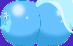 Size: 1127x709 | Tagged: safe, artist:alex13art, trixie, pony, unicorn, g4, blue background, butt, butt only, cutie mark, female, mare, plot, simple background, solo, the ass was fat, the great and powerful ass