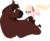 Size: 513x420 | Tagged: safe, artist:nootaz, oc, oc:sugar plump, pony, chubby, duo, looking at each other, looking at someone, simple background, size difference