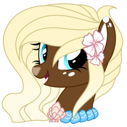 Size: 1000x1000 | Tagged: safe, artist:crystal-tranquility, oc, oc only, deer pony, original species, pond pony, bust, female, portrait, simple background, solo, transparent background