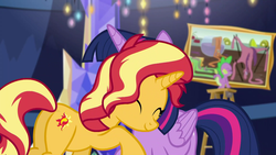 Size: 1920x1080 | Tagged: safe, screencap, spike, sunset shimmer, twilight sparkle, alicorn, pony, equestria girls, equestria girls specials, g4, my little pony equestria girls: better together, my little pony equestria girls: spring breakdown, butt, plot, twilight sparkle (alicorn)