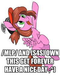 Size: 532x666 | Tagged: artist needed, safe, oc, oc only, oc:keksandra, pegasus, pony, /mlp/, /s4s/, 4chan, :^), chest fluff, cute, fail, female, filly, flapping, flying, get, hat, index get, kek, looking up, meta, ocbetes, open mouth, palindrome get, pointing, propeller hat, s4s tan, simple background, smiling, solo, text, top kek, top lel, transparent background, you tried