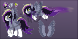 Size: 6000x3000 | Tagged: safe, artist:dinoalpaka, oc, oc only, pegasus, pony, rcf community, adoptable, female, solo, speed trail, wings