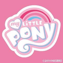Size: 360x360 | Tagged: safe, g4, official, implied pinkie pie, my little pony logo, no pony, pink background, pinkie pie colors, pinkie pie month, simple background