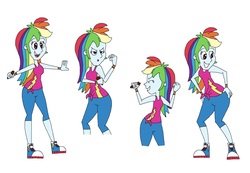 Size: 2993x2073 | Tagged: safe, artist:hunterxcolleen, rainbow dash, equestria girls, g4, my little pony equestria girls: better together, dancing, high res, sketch, sketch dump