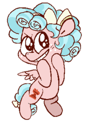 Size: 237x336 | Tagged: safe, artist:pinkiespresent, cozy glow, pegasus, pony, g4, blushing, bow, cozy glow is best facemaker, cozybetes, cute, evil grin, female, filly, flying, foal, freckles, grin, hair bow, looking at you, simple background, smiling, smiling at you, solo, tail bow, transparent background