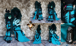 Size: 1660x1000 | Tagged: safe, artist:essorille, queen chrysalis, changeling, g4, clothes, dress, irl, photo, plushie, solo