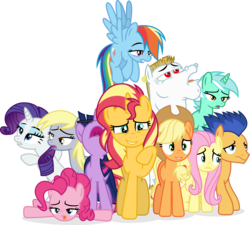 Size: 10521x9464 | Tagged: safe, artist:suramii, applejack, bulk biceps, derpy hooves, flash sentry, fluttershy, lyra heartstrings, pinkie pie, rainbow dash, rarity, sci-twi, sunset shimmer, twilight sparkle, earth pony, pegasus, pony, unicorn, equestria girls, equestria girls specials, g4, my little pony equestria girls: better together, my little pony equestria girls: spring breakdown, absurd resolution, equestria girls ponified, female, human pony applejack, human pony bulk biceps, human pony dash, human pony derpy, human pony flash sentry, human pony fluttershy, human pony lyra, human pony pinkie pie, human pony rarity, humane five, humane seven, humane six, it happened, male, mare, simple background, stallion, transparent background, unicorn sci-twi, vector