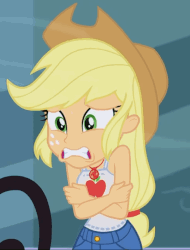 Size: 1107x1460 | Tagged: safe, screencap, applejack, equestria girls, g4, my little pony equestria girls: better together, street chic, animated, chattering teeth, cold, cold weather, cropped, cute, female, freezing, gif, jackabetes, shivering, sleeveless, solo, wind, wind blowing