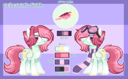 Size: 4513x2791 | Tagged: safe, artist:sugaryicecreammlp, oc, oc only, oc:celestial star, pegasus, pony, chest fluff, clothes, female, goggles, mare, scarf, solo, two toned wings