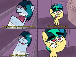 Size: 2657x2000 | Tagged: safe, artist:anonymous, oc, oc:apogee, oc:delta vee, pony, high res, meme, ponified, style emulation, the fairly oddparents, timmy turner, timmy's dad