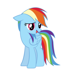 Size: 894x894 | Tagged: safe, artist:saphyl, rainbow dash, pegasus, pony, g4, read it and weep, cute, dashabetes, female, floppy ears, mare, open mouth, simple background, solo, transparent background, vector