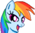 Size: 100x96 | Tagged: safe, artist:8-bitbrony, rainbow dash, pegasus, pony, g4, avatar, bust, cute, dashabetes, female, lidded eyes, looking at you, mare, open mouth, pixel art, simple background, smiling, solo, transparent background
