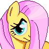 Size: 100x100 | Tagged: safe, artist:8-bitbrony, fluttershy, pegasus, pony, g4, avatar, bust, cute, female, hair over one eye, looking at you, mare, pixel art, shyabetes, simple background, solo, transparent background