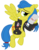 Size: 2500x3200 | Tagged: safe, artist:sixes&sevens, pegasus, pony, ace mcshane, clothes, doctor who, female, high res, jacket, leather jacket, nitro-9, ponified, simple background, solo, transparent background