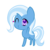 Size: 900x900 | Tagged: safe, artist:darkwolfmx, trixie, pony, g4, chibi, female, heart, kissy face, one eye closed, solo, wink