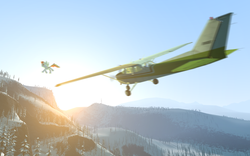 Size: 1280x800 | Tagged: safe, artist:vulchrys, rainbow dash, g4, 3d, cessna 172, chase, dawn, deadly premonition, gmod, plane, scenery, sunrise, wallpaper