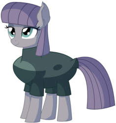 Size: 1577x1673 | Tagged: safe, artist:cyanlightning, boulder (g4), maud pie, earth pony, pony, g4, .svg available, clothes, costume, cute, ear fluff, ear tufts, female, happy, lidded eyes, mare, maudabetes, simple background, smiling, solo, svg, transparent background, vector, when she smiles