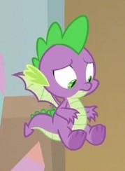 Size: 179x244 | Tagged: safe, screencap, spike, dragon, g4, the beginning of the end, claws, cropped, flying, male, solo, tail, underfoot, winged spike, wings