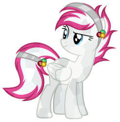 Size: 1664x1692 | Tagged: safe, artist:diamond-chiva, oc, oc only, oc:cherry flames, crystal pony, pegasus, pony, crystallized, female, mare, simple background, solo, transparent background