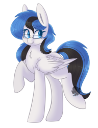 Size: 783x1020 | Tagged: artist needed, safe, oc, oc only, oc:kezzie, pegasus, pony, glasses