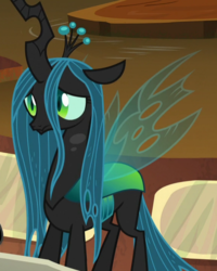 Size: 573x718 | Tagged: safe, screencap, queen chrysalis, changeling, changeling queen, g4, the beginning of the end, cropped, cute, cutealis, female, sad, sadorable, solo
